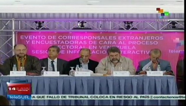 Reunión de corresponsales extranjeros y encuestadoras