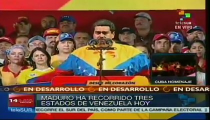 El 14A será una victoria histórica del pueblo obrero: Maduro
