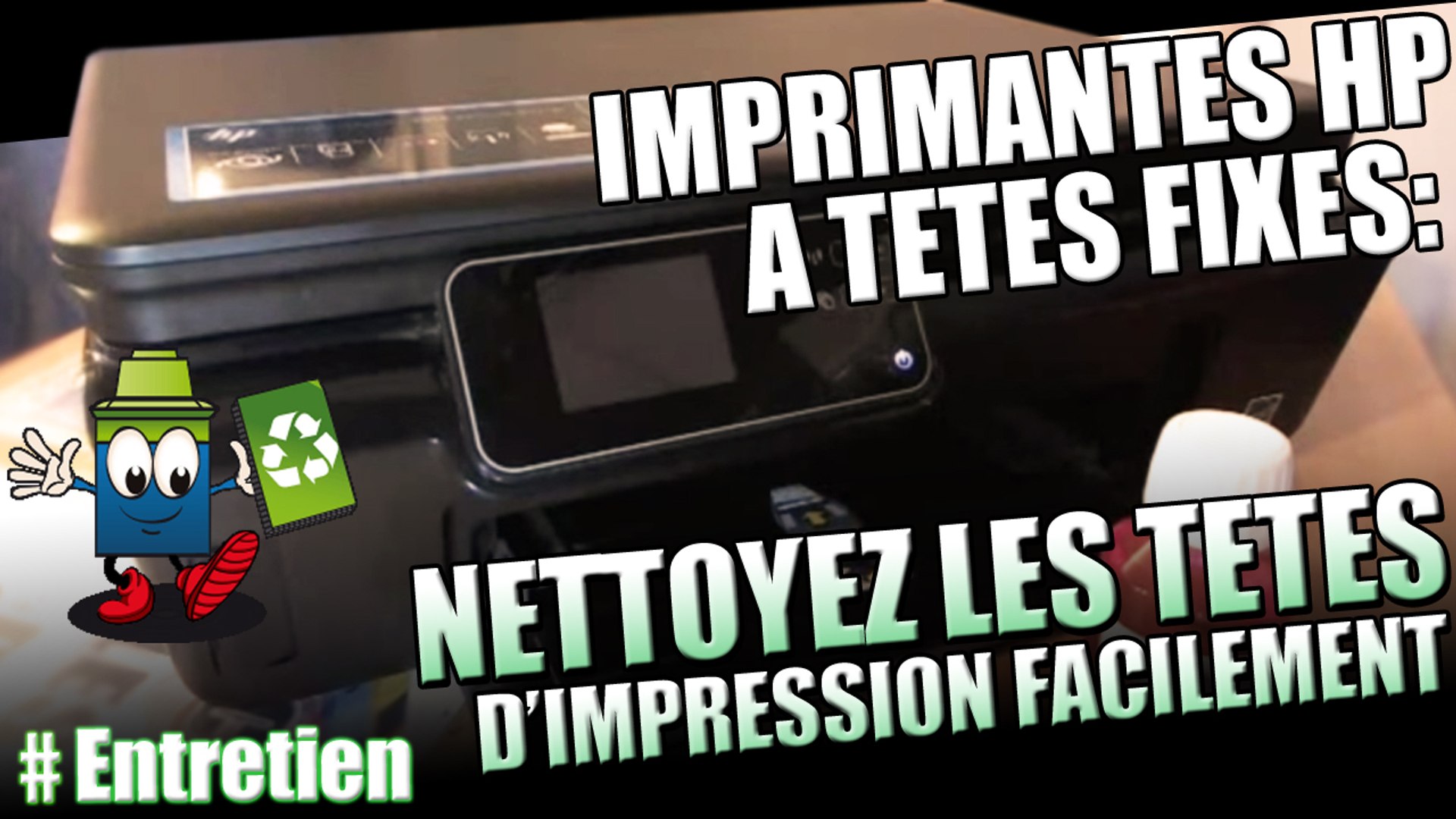 Comment nettoyer les têtes d'impression d'une imprimante HP à têtes fixes -  Vidéo Dailymotion