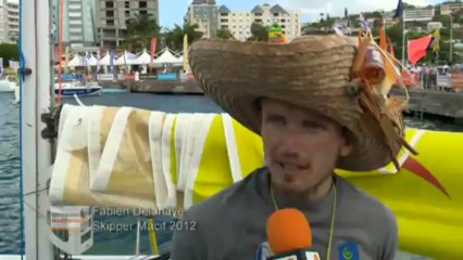 Arrivée de Fabien Delahaye - Skipper Macif 2012