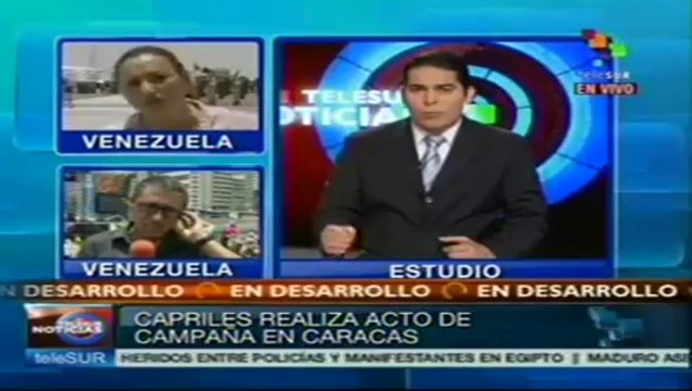 Capriles cierra campaña en la Avenida Bolivar en Caracas