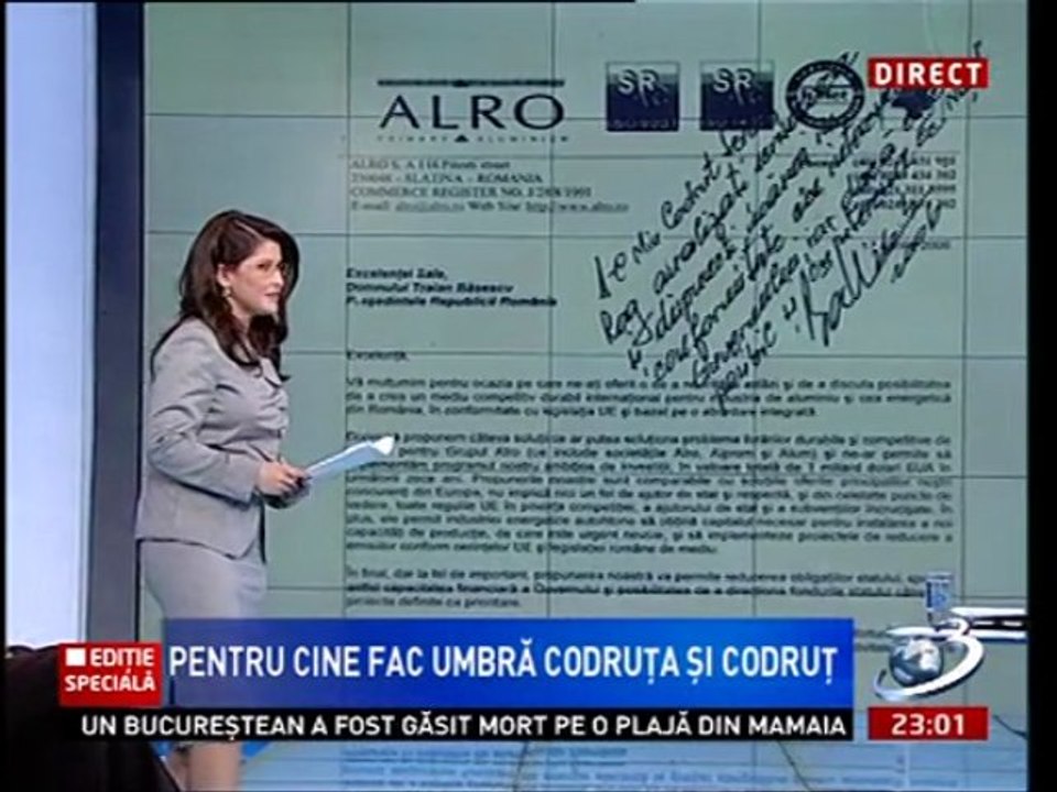 OANA STANCU si DOSARUL ALRO (2): Pentru cine fac umbra Coruta si Codrut? (o explicatie a blatului PONTA-BASESCU pe justitie)