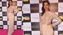 Deepika Padukone in Naeem Khan at Grazia Young Fashion Awards 2013