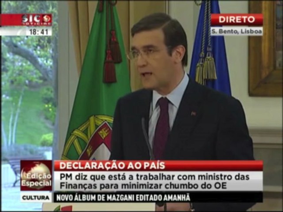 2013.04.07 Declaração de Passos Coelho depois da inconstitucionalidade do OE 2013