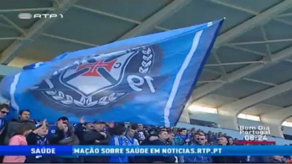 Reportagem da RTP nas bancadas do Restelo