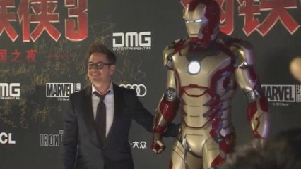 Robert Downey Jr. launches Iron Man 3 in Beijing