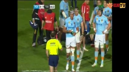 1/4 de finale d'Amlin Cup : USAP vs Toulouse