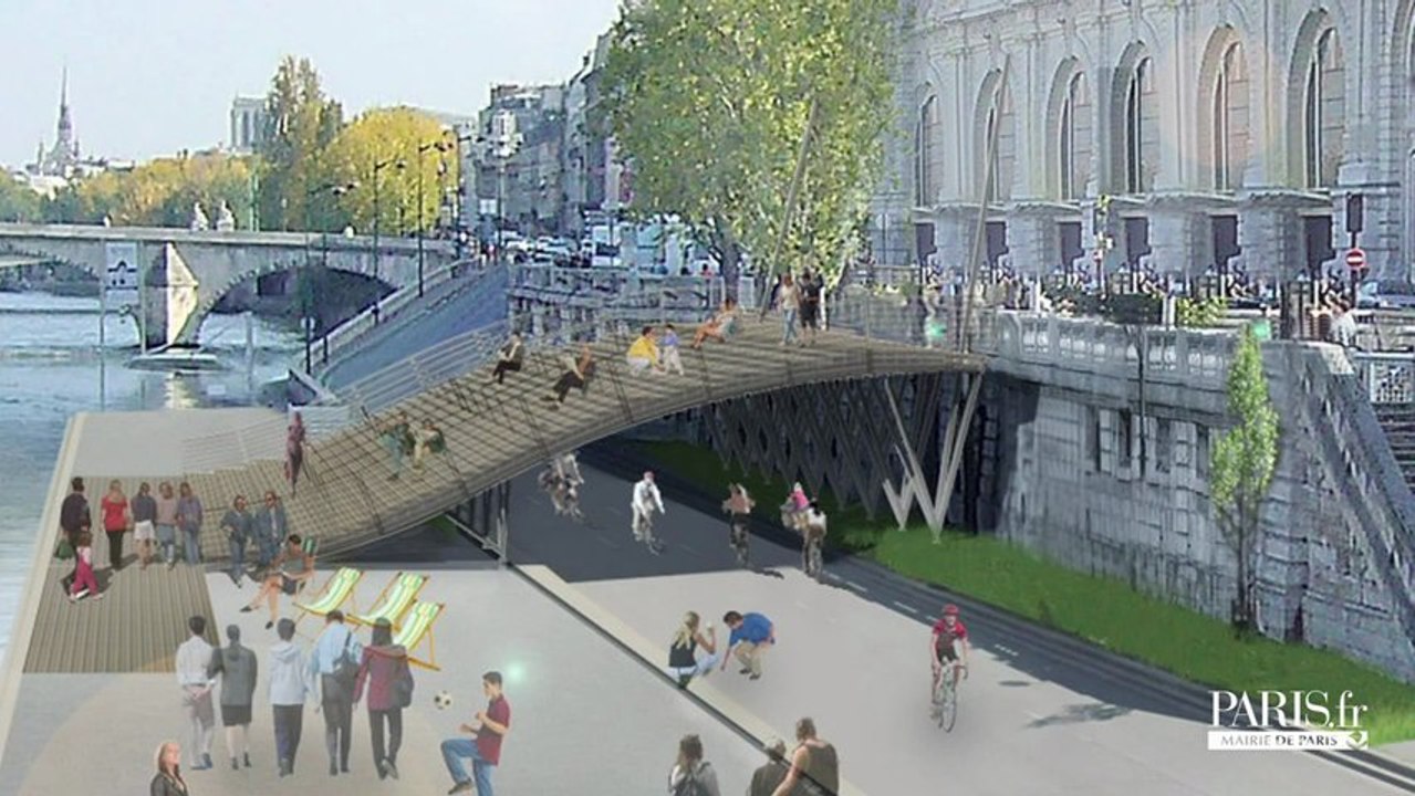 L'emmarchement : une sculpture métallique pour relier le musée d'Orsay aux berges de Seine