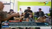 Cristina Fernández visitó zonas afectadas de La Plata
