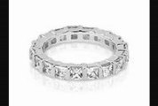 3.25 Ct Princess Diamond Eternity Ring In 14k White Gold (hi Color, Si2 Clarity)