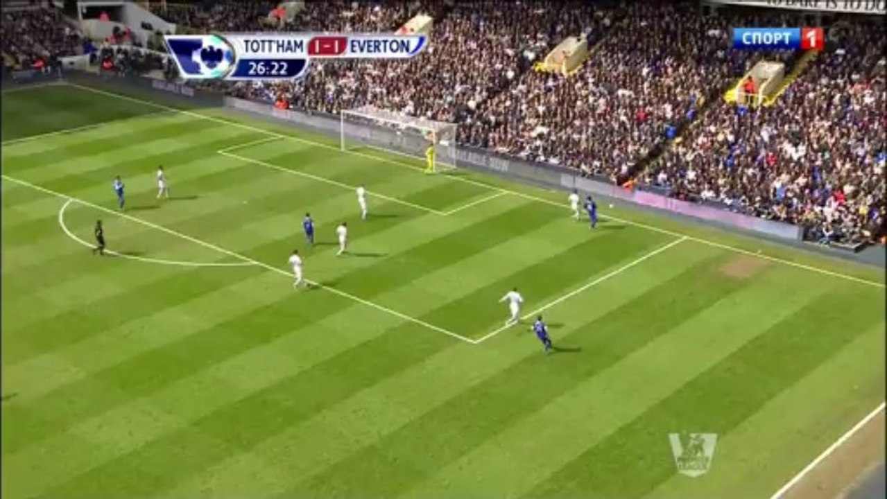 GOOL-LIVE.AT.UA Чемпионат Англии 2012-13 / 32 тур / Тоттенхэм - Эвертон 1тайм