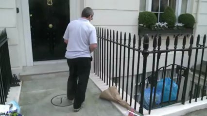 People leave flowers outside Thatcher's home in London
