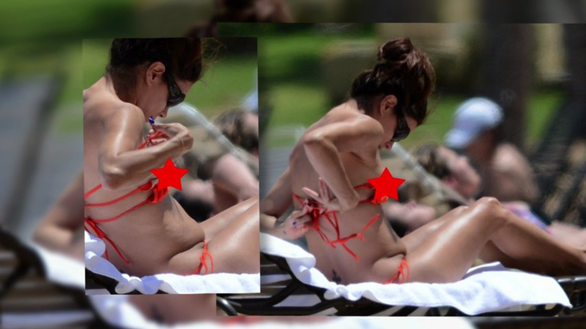 ⁣Eva Longoria's Nip Slip in Puerto Rico