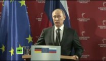 Пресс-конференция Путина и Меркель в Ганновере