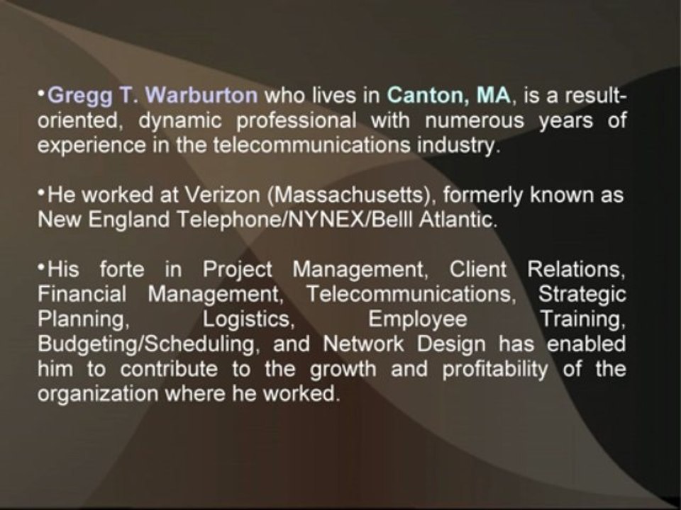 Gregg T. Warburton Of Canton