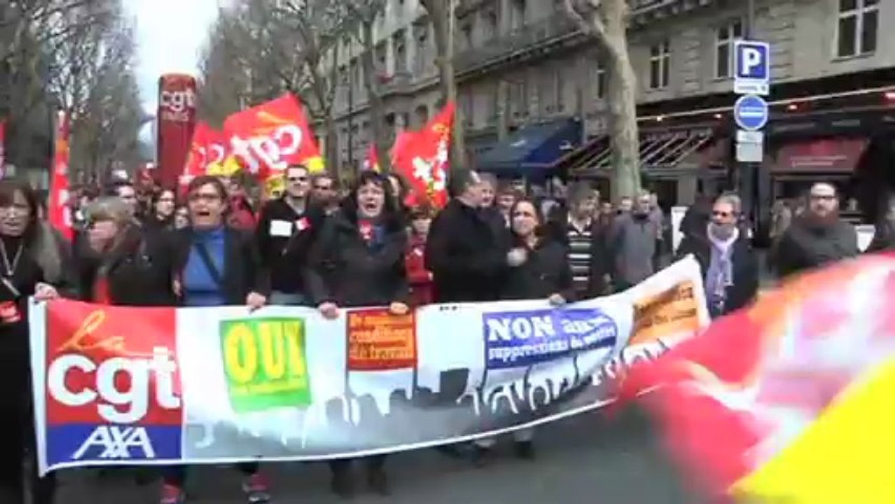 Avec la CGT, les salariés contre la flexibilisation du marché du travail.