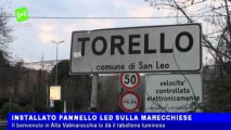 Viabilità: installato pannello led sulla Marecchiese a Torello