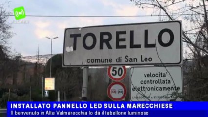 Viabilità: installato pannello led sulla Marecchiese a Torello