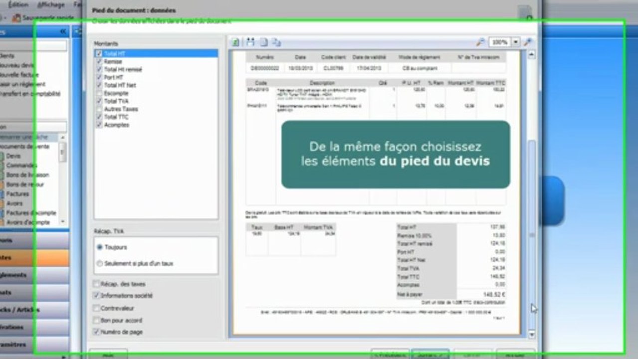 EBP Gestion Commerciale Open Line™ : L’assistant de création de modèles d’impression