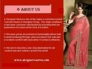 Exclusive Designer Sarees Collection at Designer Vastra