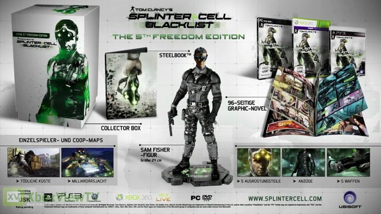 Splinter Cell Blacklist | Unboxing: The Fifth Freedom Collectors Edition (2013) [DE] | HD