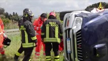 Cagliari - Incidente stradale che ha coinvolto due autovetture (08.04.13)