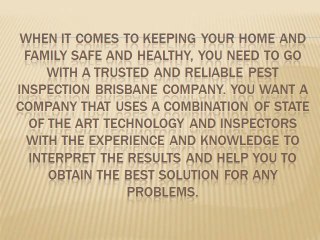 Reliable and Accurate Pest Inspections