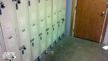 Blonde Girl SMASHES Into Lockers