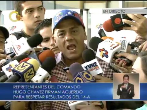 Psuv entrega ante el CNE documento firmado por Maduro sobre reconocimiento de resultados el 14A