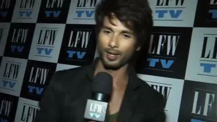 [New] Interview - Shahid Kapoor at Lakme Fashion Week 2013
