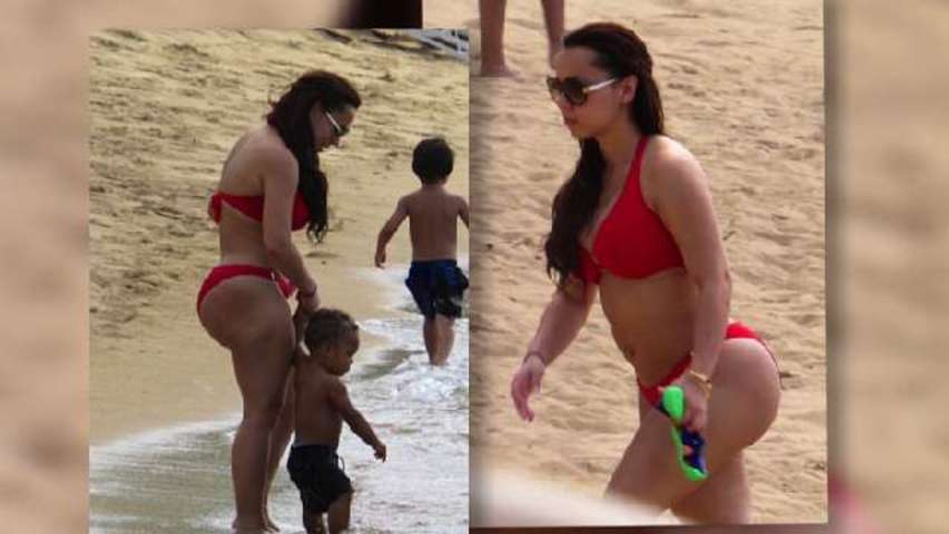 Adrienne Bosh Flaunts Her Red-Hot Body image