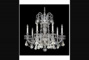 Schonbek 630727s Isabelle 7 Light Single Tier Chandelier In Parchment Gold With Swarovski Strass Clear Crystal