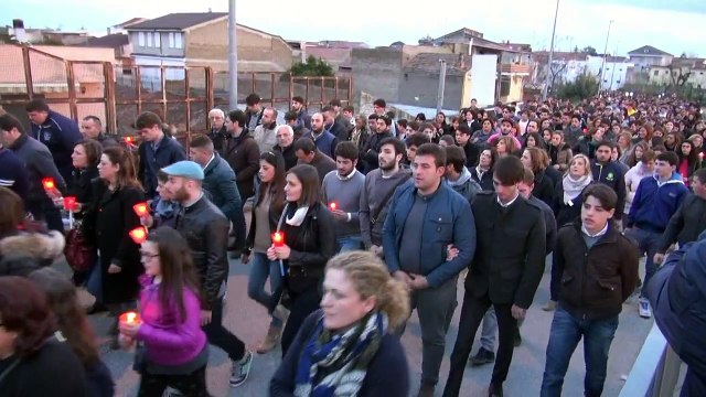 San Cipriano (CE) - 15enne ucciso, fiaccolata per Emanuele (09.04.13)