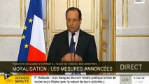 Hollande : ses mesures pour la moralisation de la politique