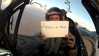 Message de mariage d'un pilote de chasse