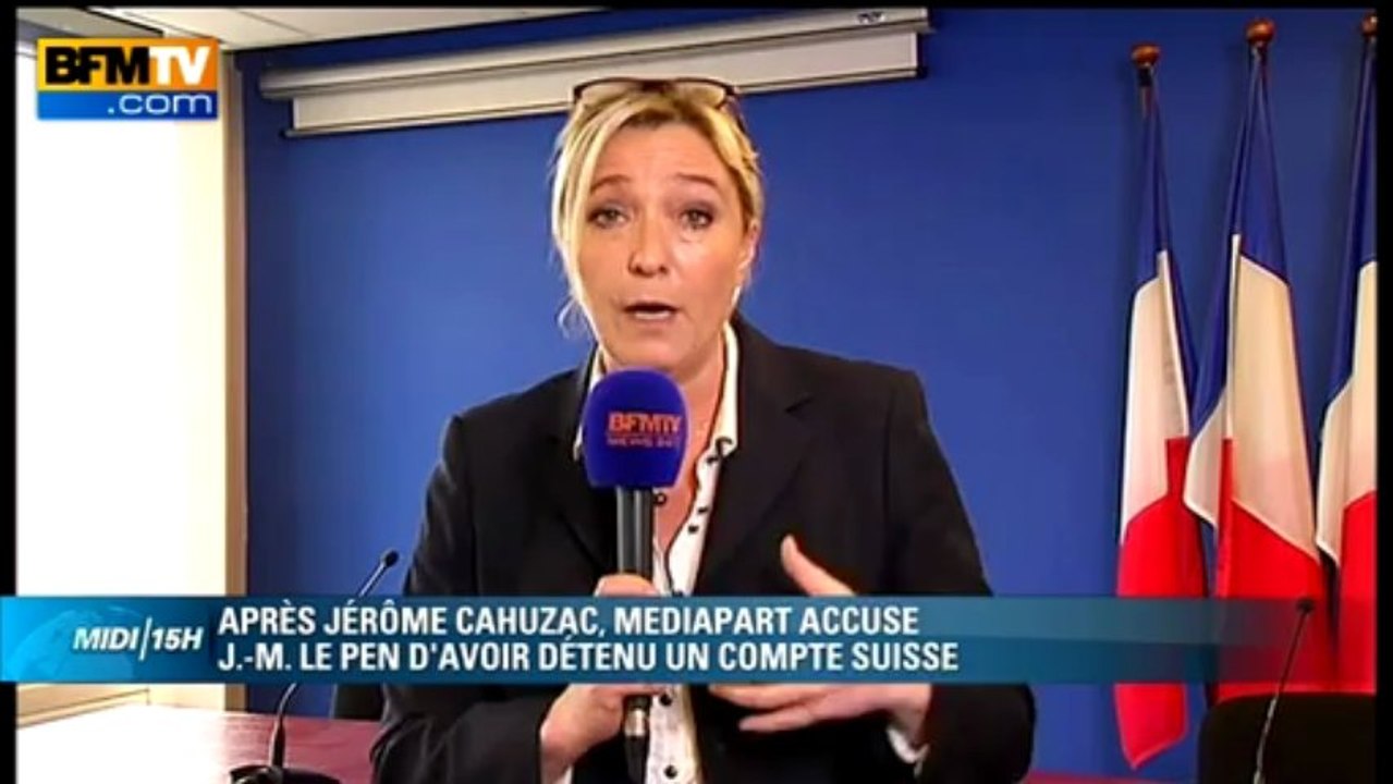 Marine Le Pen le compte en Suisse de son père: "une resucée d'articles écrits il y a 20 ans"  - 10/04