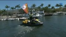 Álvaro de Marichalar llega a Miami tras una travesía de 19 días en moto acuática