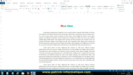 Tuto Word 2013 - WordArt - Extrait