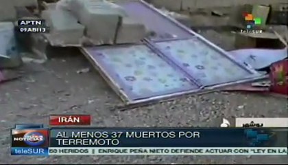 Suman 37 muertos tras terremoto en Irán