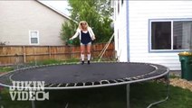 Drinking Trampoline Faceplant