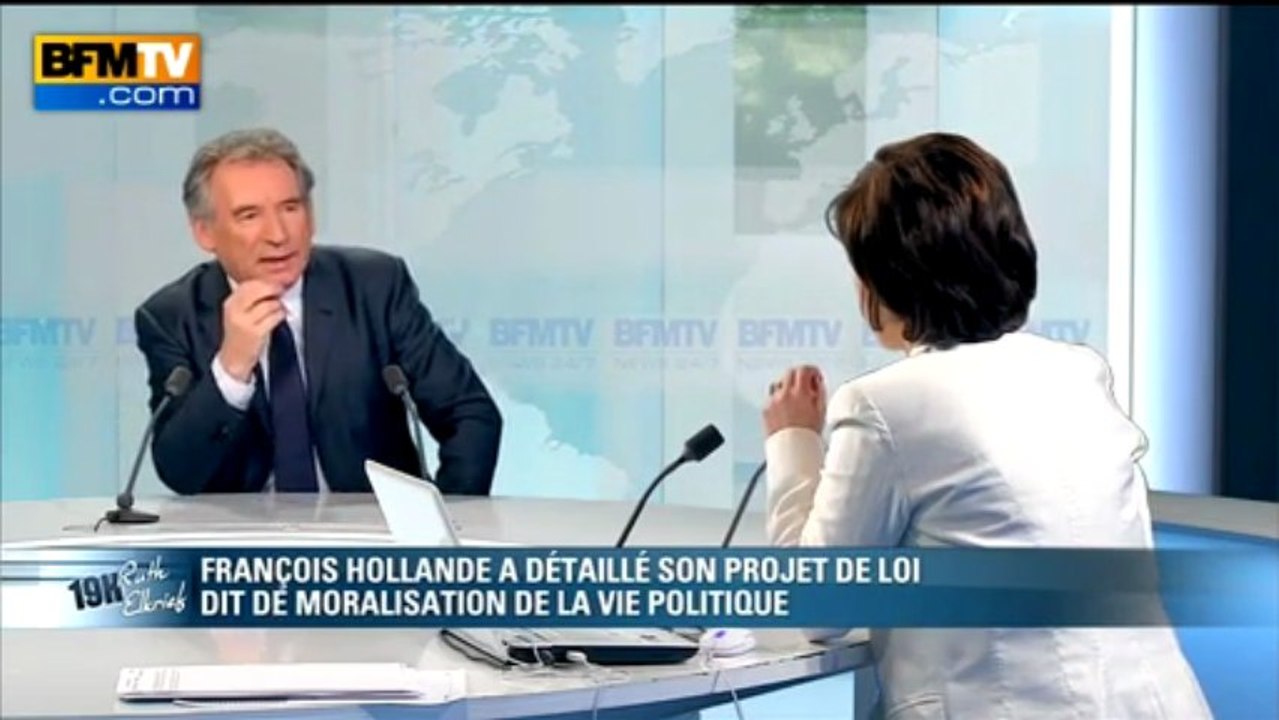 François Bayrou, invité de Ruth Elkrief sur BFMTV - 100413