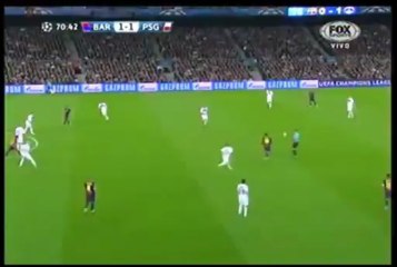 Gol de Pedro - Barcelona 1 vs PSG 1 - 10-Abril-2013