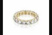 3.4 Ct Round Diamond Eternity Ring In 14k Yellow Gold (hi Color, Si2 Clarity)