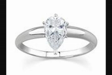 1.00 Ct.tw Pear Diamond Solitaire Ring In Platinum