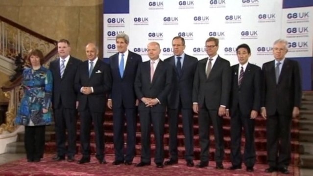Foreign ministers meet in London for G8 summit