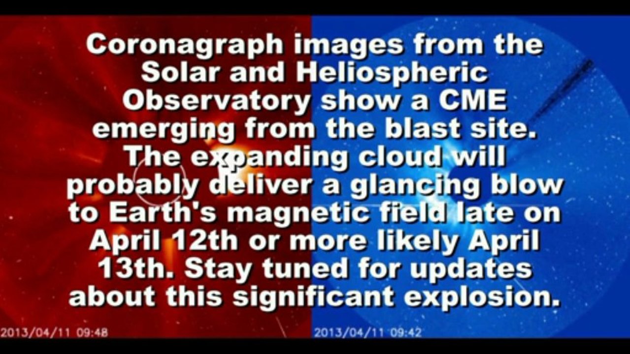 SOLAR ACTIVITY UPDATE: Powerful M6.5-Flare/Proton/CME: AR-1719 (April 11th, 2013).
