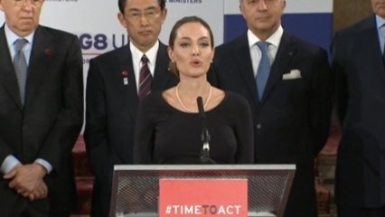 Angelina Jolie presses G8 foreign ministers over warzone rape