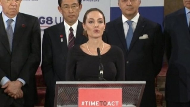 Angelina Jolie presses G8 foreign ministers over warzone rape