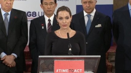 Angelina Jolie presses G8 foreign ministers over warzone rape