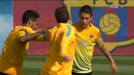 Barcelona have light session after earning a pass into the Champions League semi-finals